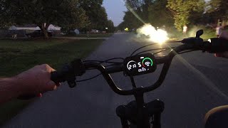 Amyet v90 G60 best bang for the buck Ebike super73 clone ride around town to store night time speed [upl. by Akinohs934]