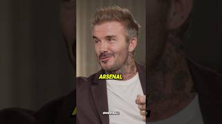 David Beckham EXPLAINS why his SON supports ARSENAL [upl. by Ellebasi]