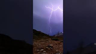 Massive Lightning Strike During Our Mountain Camping Trip ⚡🌲 [upl. by Luane]