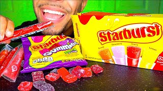 ASMR Starburst Freeze Pops Gummies Sour Candy Eating Mouth Sounds Jerry Mukbang [upl. by Donetta]