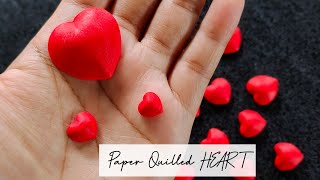 Easy Paper Quilling HEART  Valentines Day Idea [upl. by Aitrop]