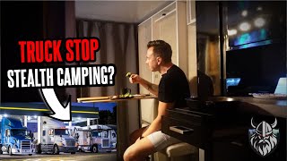 Stealth Uhaul Camping at a Truck Stop [upl. by Jasik]