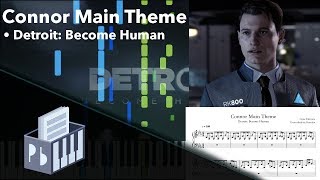 Connor Main Theme  Detroit Become Human OST Piano Tutorial [upl. by Adnof]