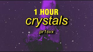 1 HOUR pr1svx  crystals slowedtiktok version [upl. by Anerac]