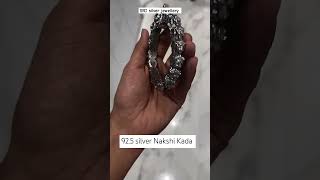 Trending traditional Nakshi Kada 925 silver  SRI silver jewellery  7416538156 silvercollection [upl. by Aisnetroh565]