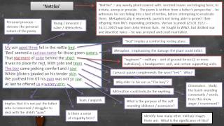 Vernon Scannell  Nettles  Annotation [upl. by Ryley]