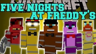 Minecraft FIVE NIGHTS AT FREDDYS MOD FREDDY FOXY BONNIE CHICA amp GOLDEN FREDDY Mod Showcase [upl. by Moshe455]