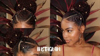 quotInstagram Worthyquot Natural Hairstyle ft HerGivenHair Extensions [upl. by Wain]