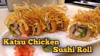 chicken katsu sushi roll  crispy susshi recipe  katsu roll  sushi recipe [upl. by Rodl]