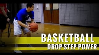 Drop Step Power Dribble  Basketball Vertical Training [upl. by Aerbas]