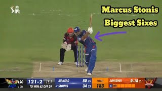 Marcus Stoinis Top 6 Longest Sixes in Cricket History Ever 🔥 [upl. by Dorise]