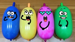 Making Slime With Funny Balloon Cute Doodles 14  Satisfying Slime Videos  Mickey Slime [upl. by Enerol]