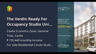 The Verdin Ready For Occupancy Studio Unit 245 sqm near Cavite Economic Zone [upl. by Dwinnell118]