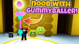 Noob With Gummyballer Gets 50 Bees in 1 Hour Bee Swarm Simulator [upl. by Akedijn]