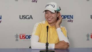 Hinako Shibuno Sunday Flash Interview 2024 79th Womens US Open © USGA [upl. by Acyre]