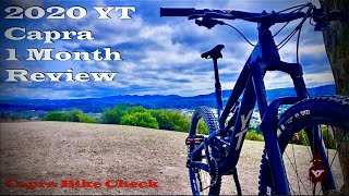 2020 YT Capra 1 Month Review  AL Base  Alloy  Bike Check [upl. by Mikkel585]