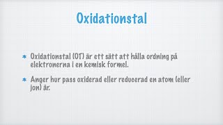 Oxidationstal [upl. by Aner]