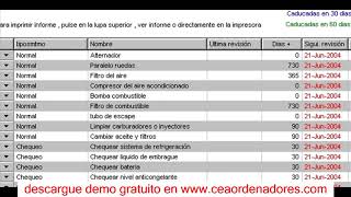 mantenimiento flota de vehiculos excel [upl. by Junno]