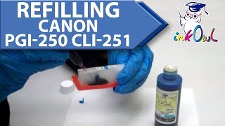 How to Use Refillable Cartridges for CANON PGI250 and CLI251 [upl. by Htebsle]