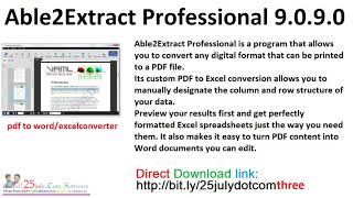 Able2Extract Professional 9 0 9 0 [upl. by Dorina]