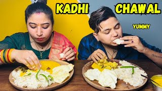 ASMR Eating Tasty Kadhi Chawal With Papad  YashalsMukbang [upl. by Ophelie]