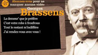 Georges Brassens  Jai rendez vous avec vous  Paroles  karaoké [upl. by Tuorah]