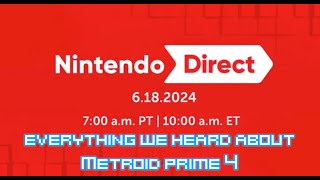 Everything We Heard About Metroid Prime 4 in the June Nintendo Direct [upl. by Nelad]