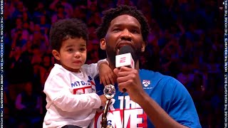 Joel Embiid accepts the MVP Trophy 🏆 Full Ceremony and Speech [upl. by Annij388]