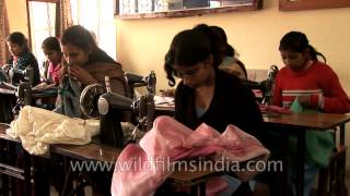 Dress designing and tailoring courses for children of scavengers in India [upl. by Anirbak]