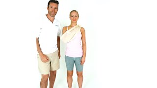 How to Wear a Shoulder Sling Triangle Bandage Elevated [upl. by Metzger]