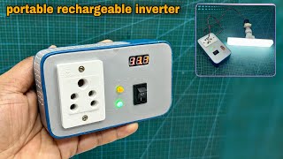 How to make mini inverter at home Rechargeable inverter Banao ghar mein [upl. by Meekar]