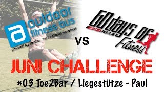 Fitnesschallenge 03  Toe2Bar amp Liegestütze  Tutorial [upl. by Ignatia]