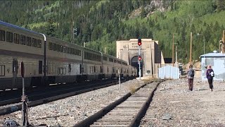 Amtrak’s California Zephyr enters the Moffat tunnel east portal [upl. by Cherice]