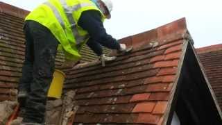 roofing laying ridge tiles [upl. by Intisar673]