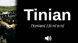 🇲🇵 How to pronounce Tinian [upl. by Flita]