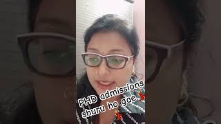 PhD admission in central universitiesphd shortvideo admission ytshorts researchproposal yt [upl. by Merrile]