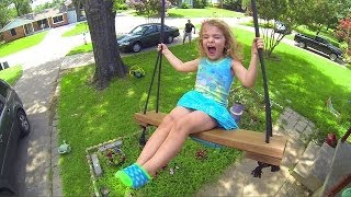 HUGE TREE SWING WITH GOPRO AND CHILDREN  Sam amp Nia [upl. by Evania750]