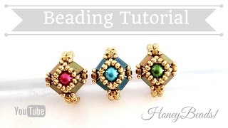 Tilaria Ring Easy Beading Tutorial by HoneyBeads1 [upl. by Wanfried433]