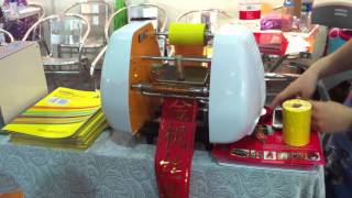 AMD150 grosgrain ribbons printing small fabric ribbon printers in China [upl. by Adnwahsar]