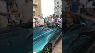 Paula Badosa amp Stefanos Tsitsipas getting out their AM Speedster billionaire monaco lifestylefyp [upl. by Ambrosine977]