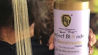 PRUEBA DE MECHA POLVO DECOLORANTE PERFECT BLONDE DE ROBSON PELUQUERO ESPAÑOL LATINO [upl. by Nelyk]