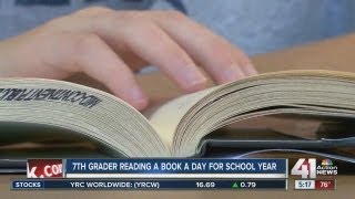 7th grader reading a book a day for school year [upl. by Tonneson]