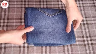 How to Fold Jeans Genius SpaceSaving Hacks [upl. by Ivonne]