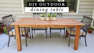 Easy DIY Outdoor Table  Budget Friendly and Beautiful [upl. by Lacey]