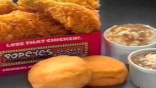 Popeyes Chicken amp Biscuits 1992 Commercial [upl. by Scribner]