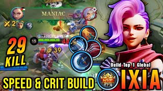 29 Kills Attack Speed amp Critical Build Ixia Super Deadly Marksman  Build Top 1 Global Ixia  MLBB [upl. by Hairu]