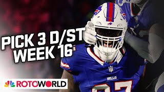 Bills Packers Texans lead Defense DST Start Em  Sit Em for Week 16  Rotoworld  NFL on NBC [upl. by Sirdi902]