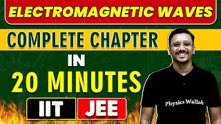 ELECTROMAGNETIC WAVES In 20 Minutes  Complete Chapter For JEE MainAdvanced [upl. by Annahpos274]