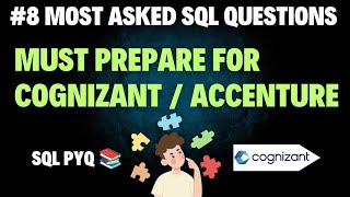 Cognizant Most Asked SQL Questions and Answers Cognizant Technical Round [upl. by Oriole]