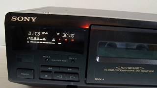 Sony TCWE405 stereo cassette deck 1996 [upl. by Ardnasal]